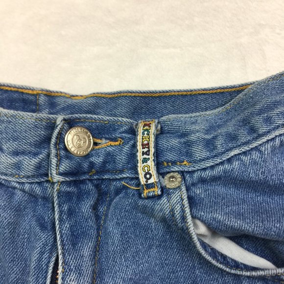 Vintage Mickey & Co Jeans Boys Girls Size 10 Blue Denim Embroidered 100% Cotton - Picture 13 of 14